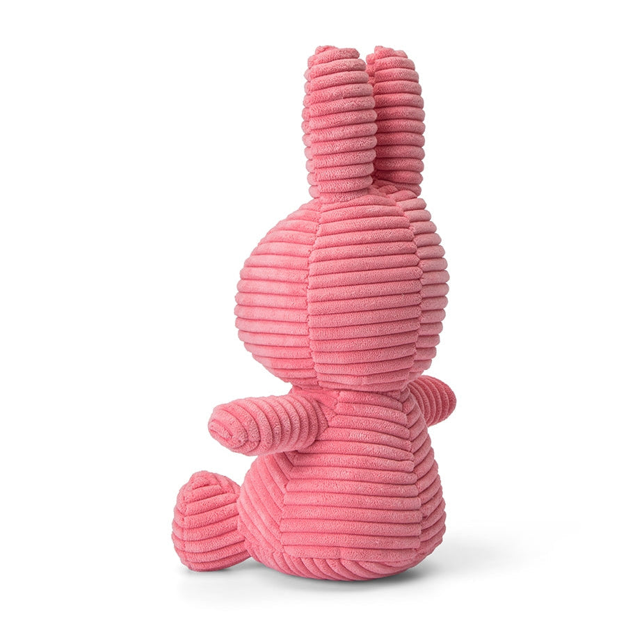 Miffy ECO corduroy bubblegum pink soft toy, back view
