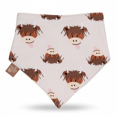Neutral Hamish Highland Cow Bib