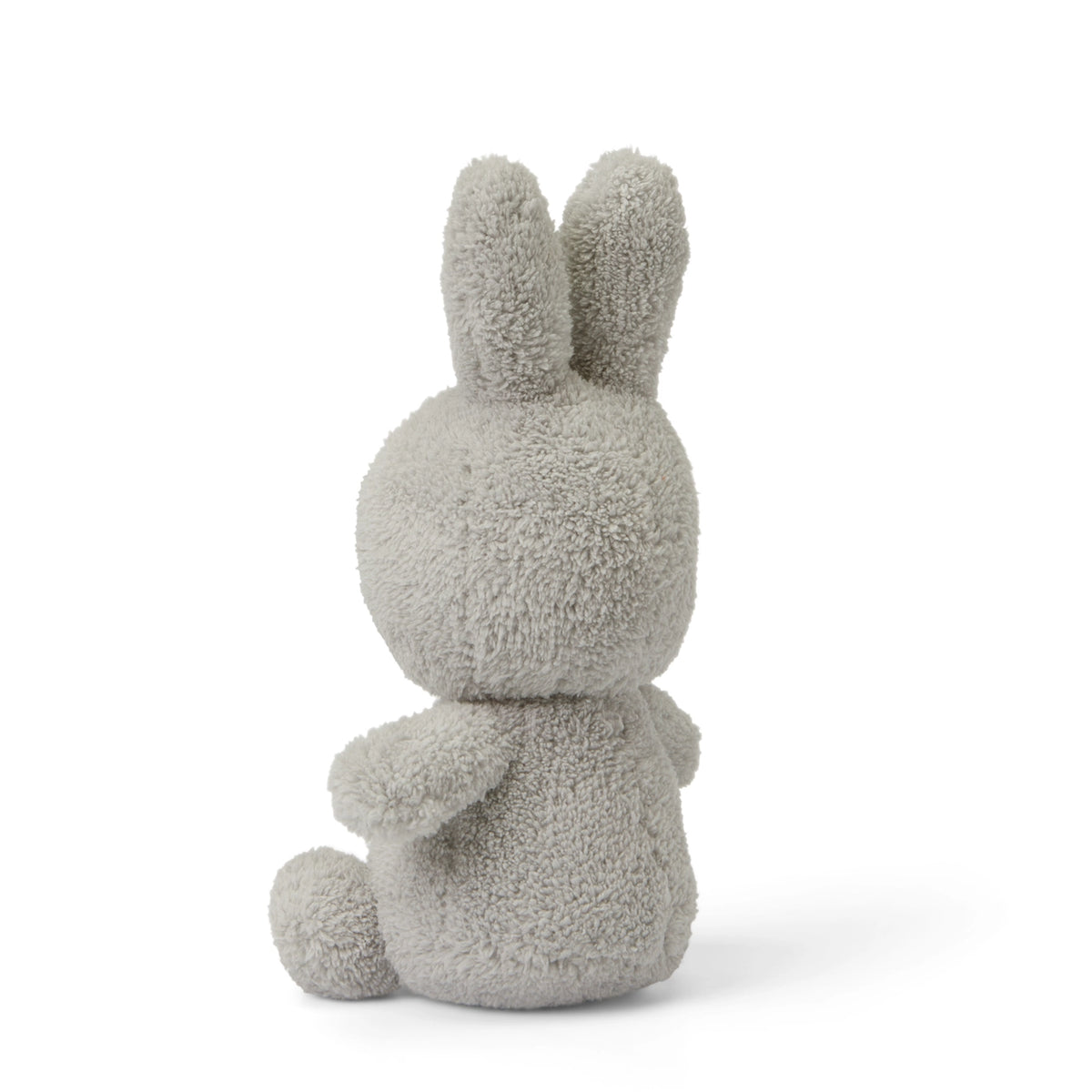 Miffy terry light grey plush back view on white background
