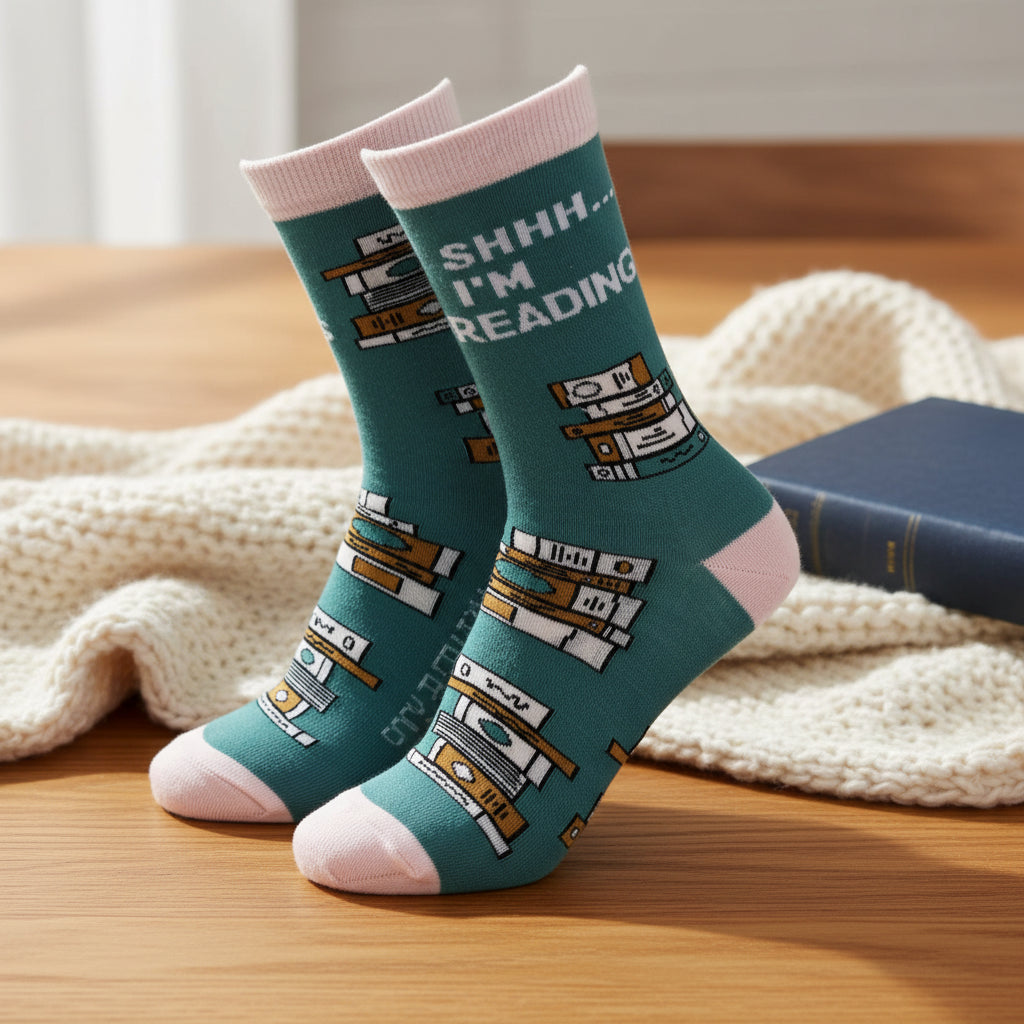 Shhh I'm Reading Women's Bamboo Socks