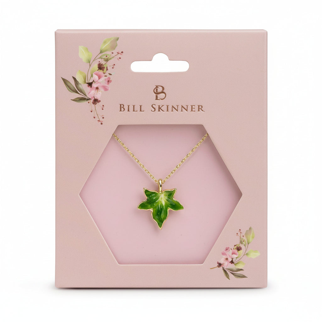 Ivy Pendant necklace in a pink Bill Skinner presentation gift box