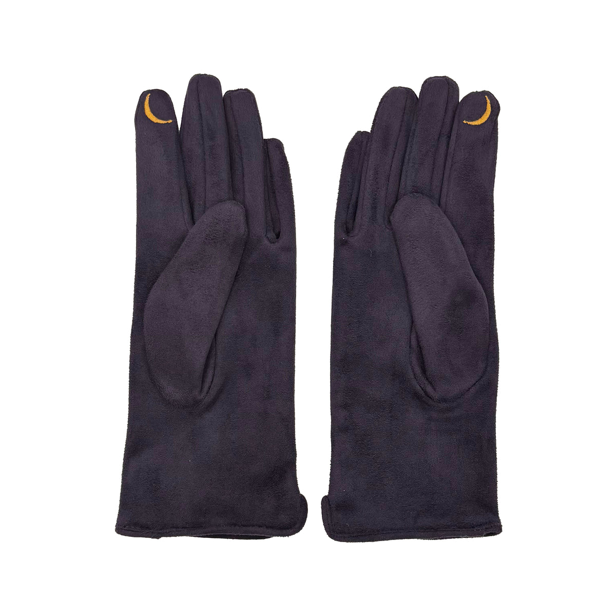 Moth gloves showing front and back views on white background