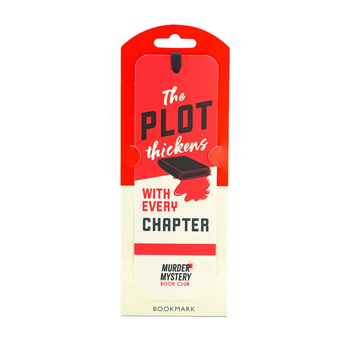 Bookmark on its branded backing card with a euro hook