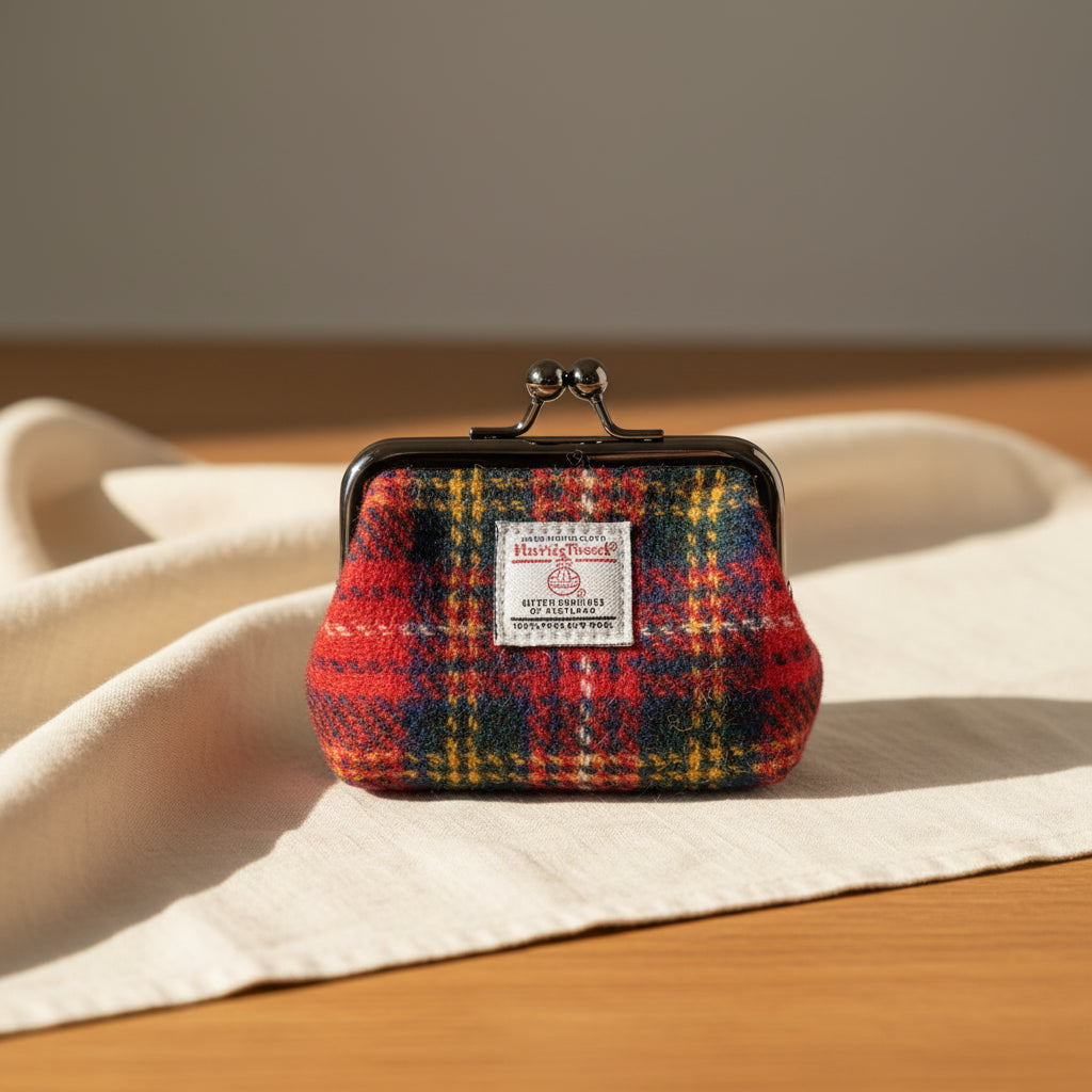 Royal Stewart Tartan Coin Purse with Harris Tweed®