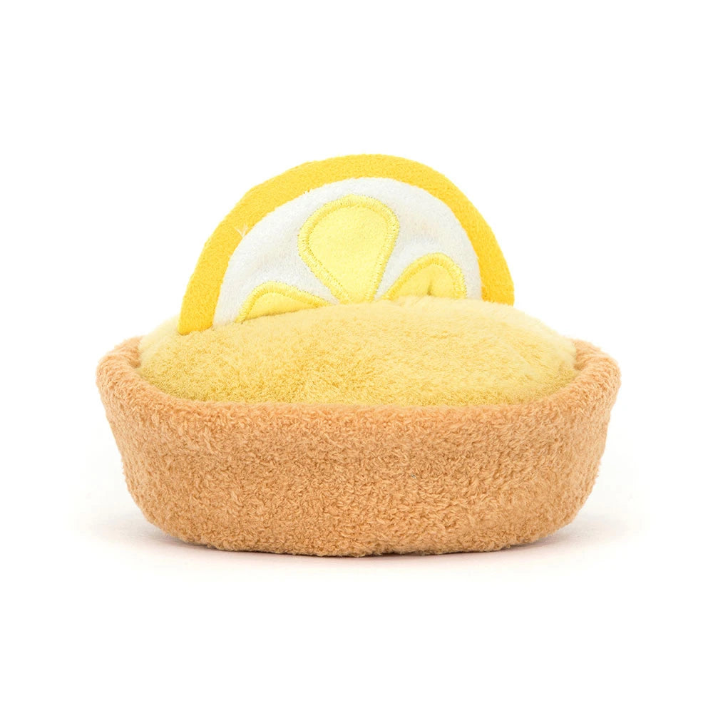 Collette Tarte Au Citron plush back view of the tart case, white background