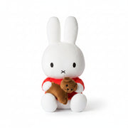 Miffy with Snuffy sitting soft toy, 33cm, front view on white background