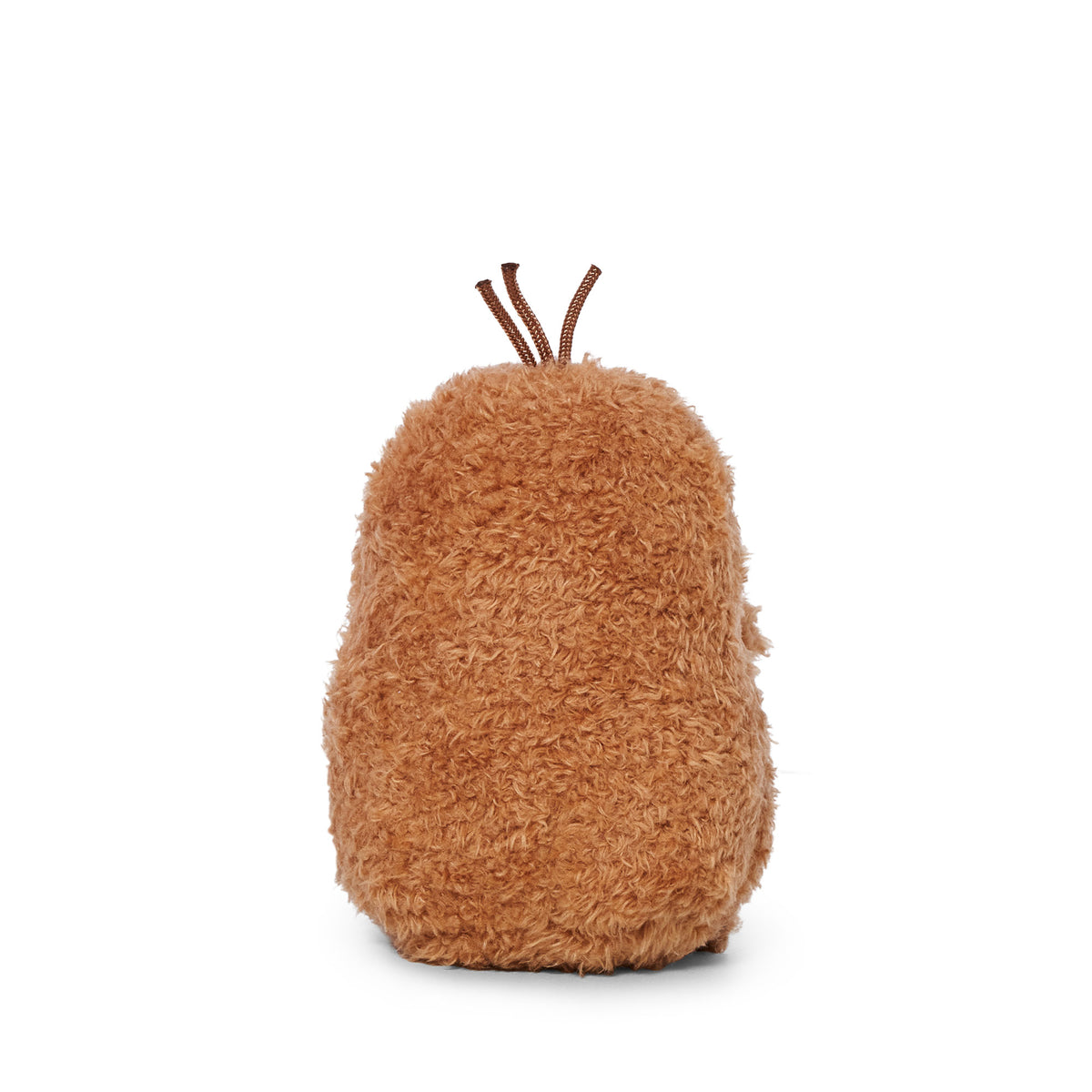 Ricespud potato plush toy rear view showing fluffy brown fabric
