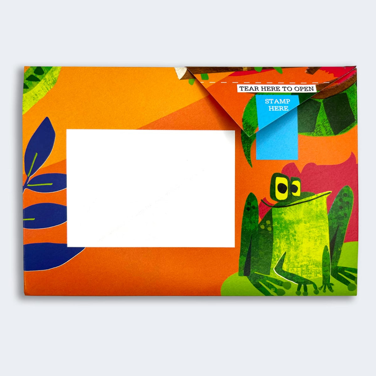 Folded Pigeon letter with tropical bird and creature design fourth variant
